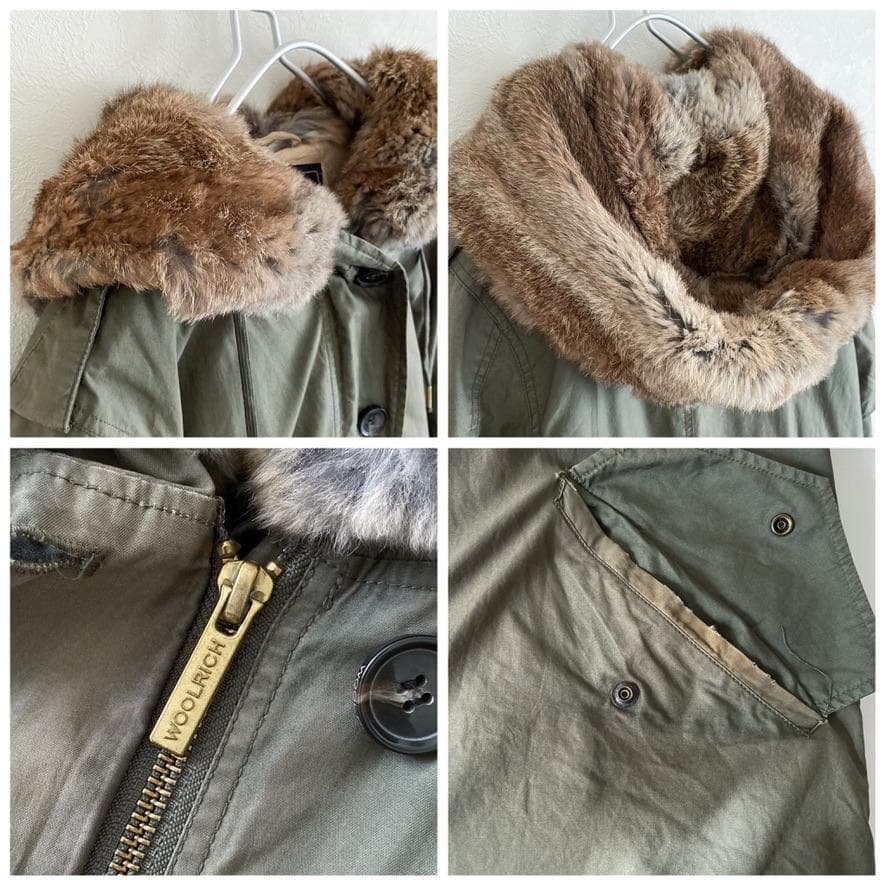 海外古着 WOOLRICH ウールリッチ ラビットファー ライナー モッズ