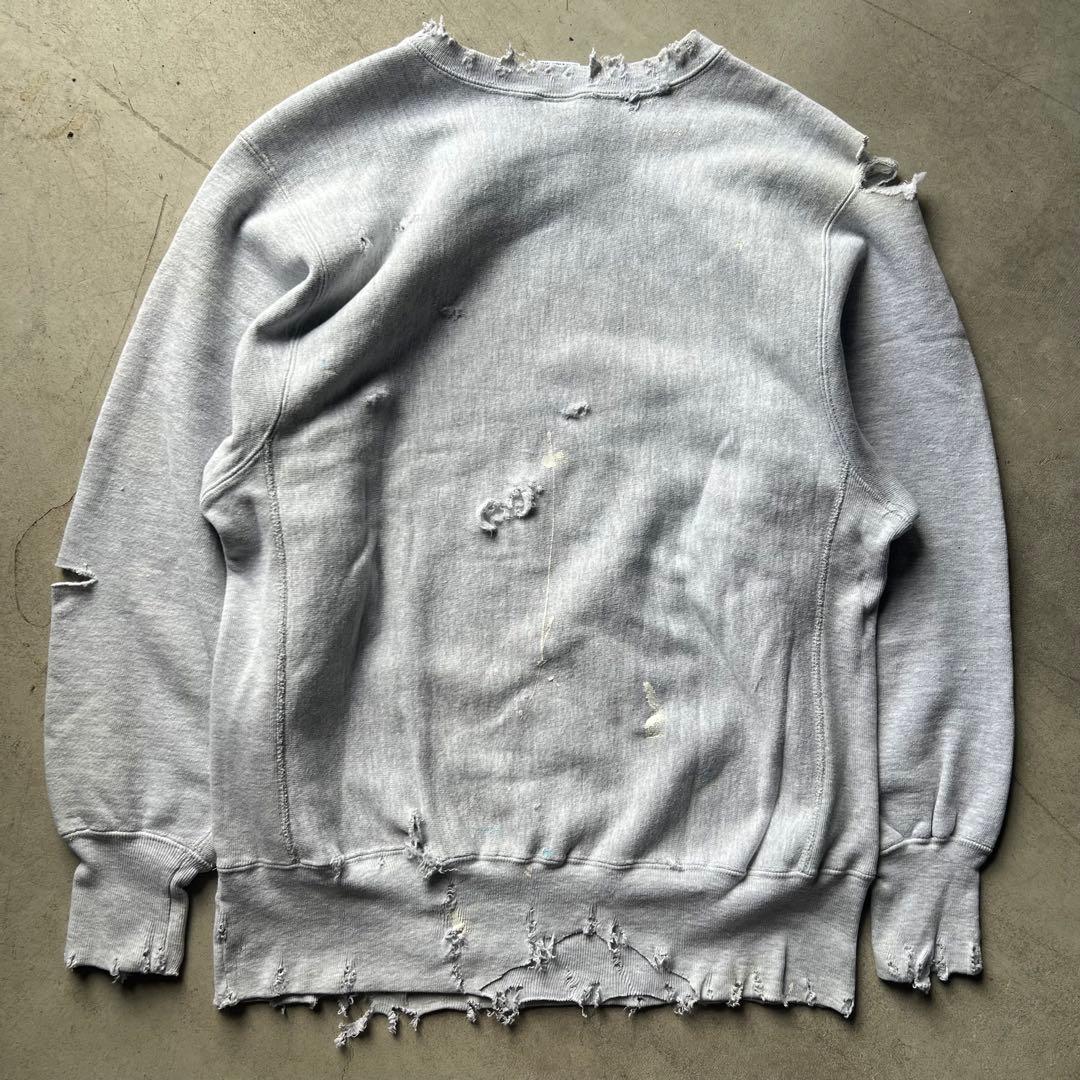 90s champion ダメージリバースウィーブ ボロ スウェット BORO - メルカリ