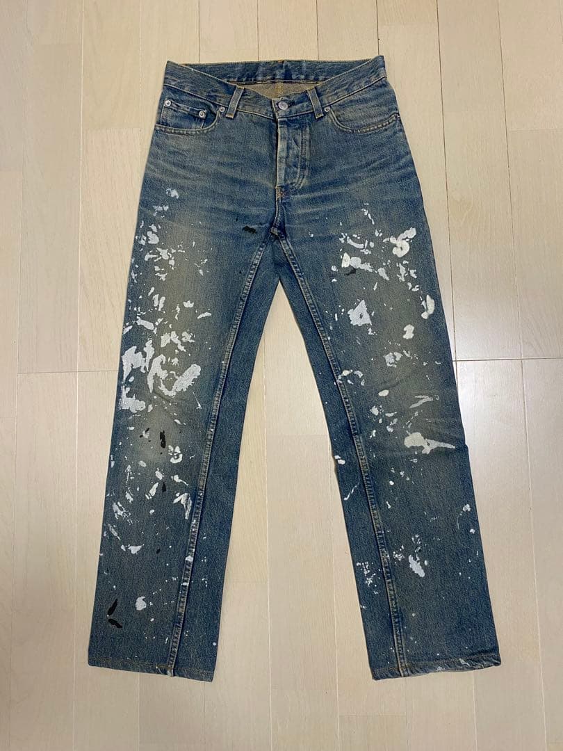 【美品 希少】 ヘルムートラング 本人期 ペンキデニム 29 helmut lang 本人期 ヘルムートラング ペンキデニムパンツ 希少 - メルカリ