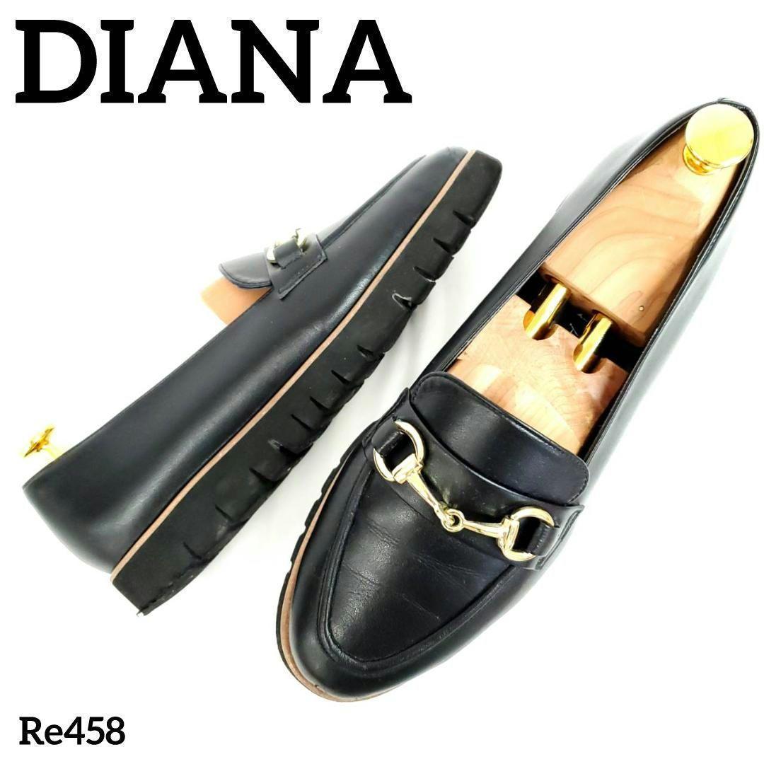 ダイアナ ビット 金具 厚底 本革 レザー ブラック 25cm - メルカリ