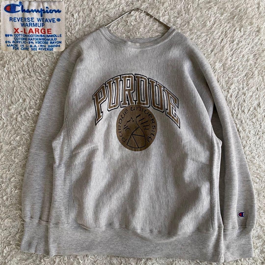 美品/80s後期/XL チャンピオン トリコタグ USA製 リバースウィーブ チャンピオン トリコタグ【Champion - Made In USA】リバースウィーブ