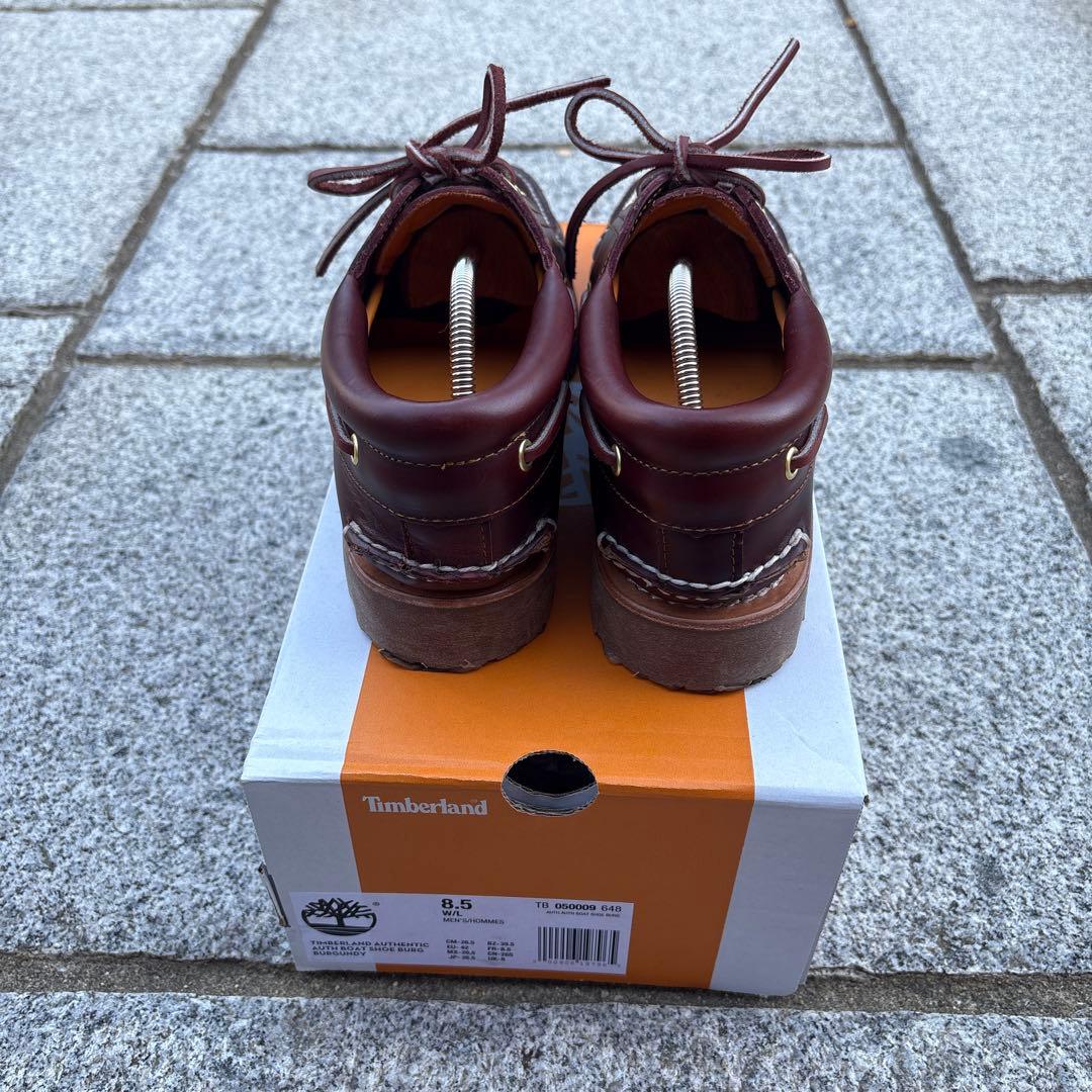 Timberland 3eye バーガンディ　26.5cm 美品　モカシン