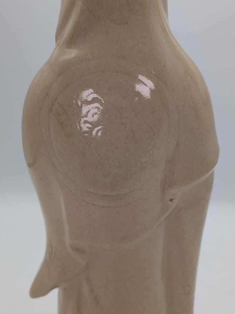 陶華山窯 松尾藻風 萩焼 観音菩薩立像 陶像 陶器人形 仏像 観世音菩薩