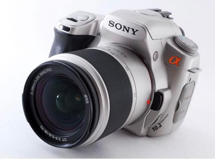 美品】SONY 一眼レフ α250 グレーカラー