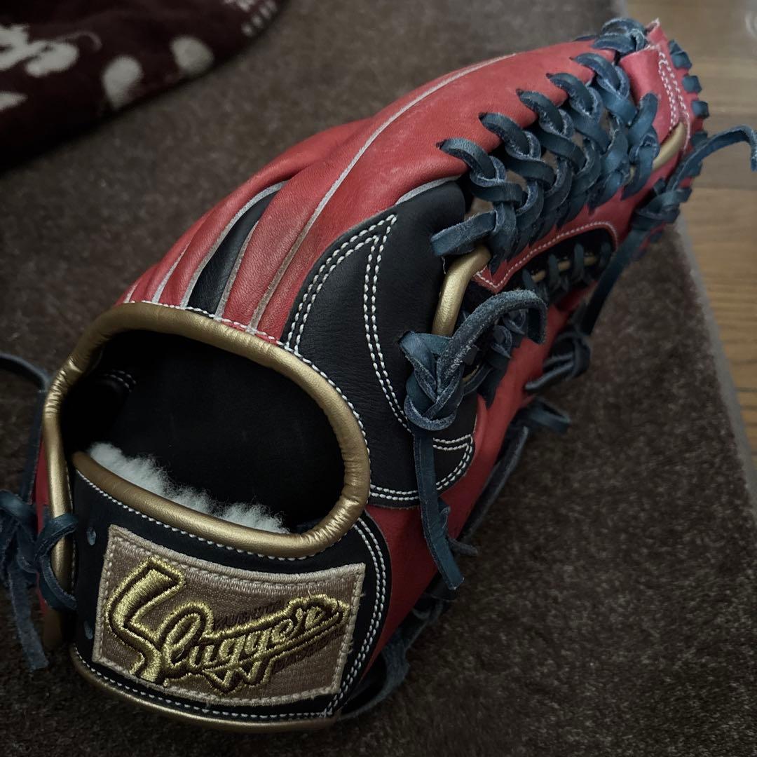 スラッガー 軟式グローブ 赤/黒 久保田スラッガー 軟式 グローブ ファーストミット 野球 KSF-INB 右