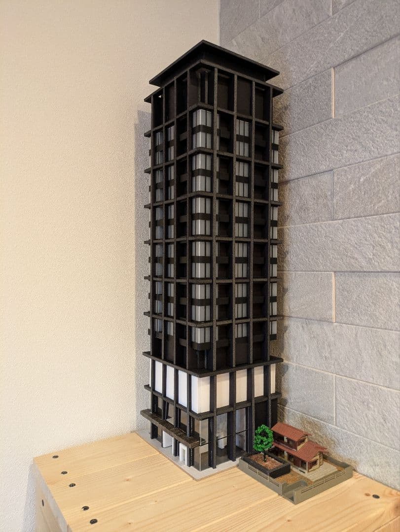 Nゲージ 自作ストラクチャー 高層マンション タワマン - メルカリ