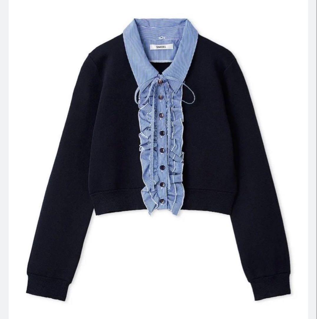 SNIDEL スナイデル フリルニットカーディガン - メルカリ