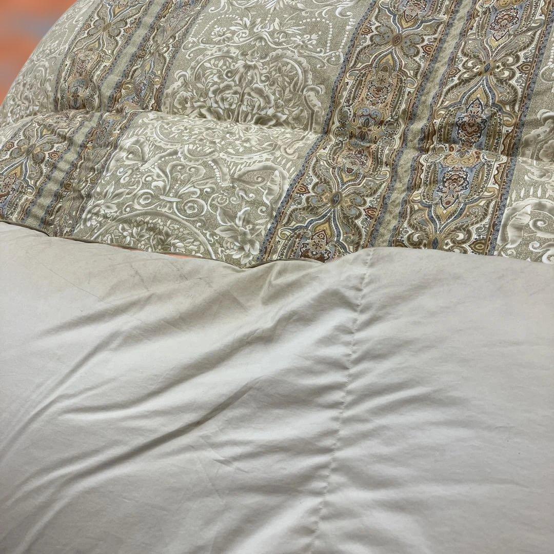 羽毛布団ダブル掛けふとん 立体キルト 羽毛専用ケース付き 西川 - メルカリ