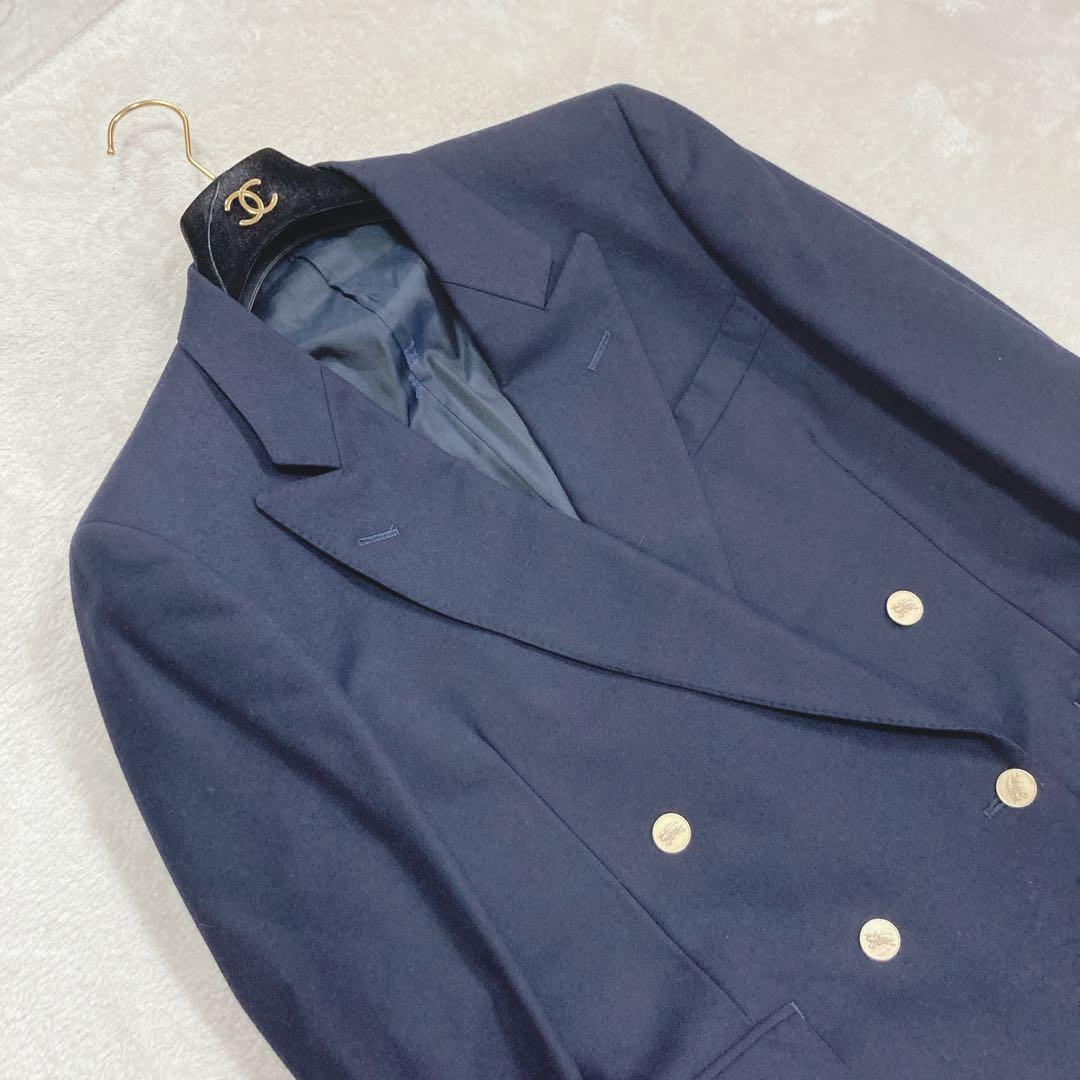 希少】バーバリーズ セットアップ ネイビー 紺ブレ 金ボタン ダブル
