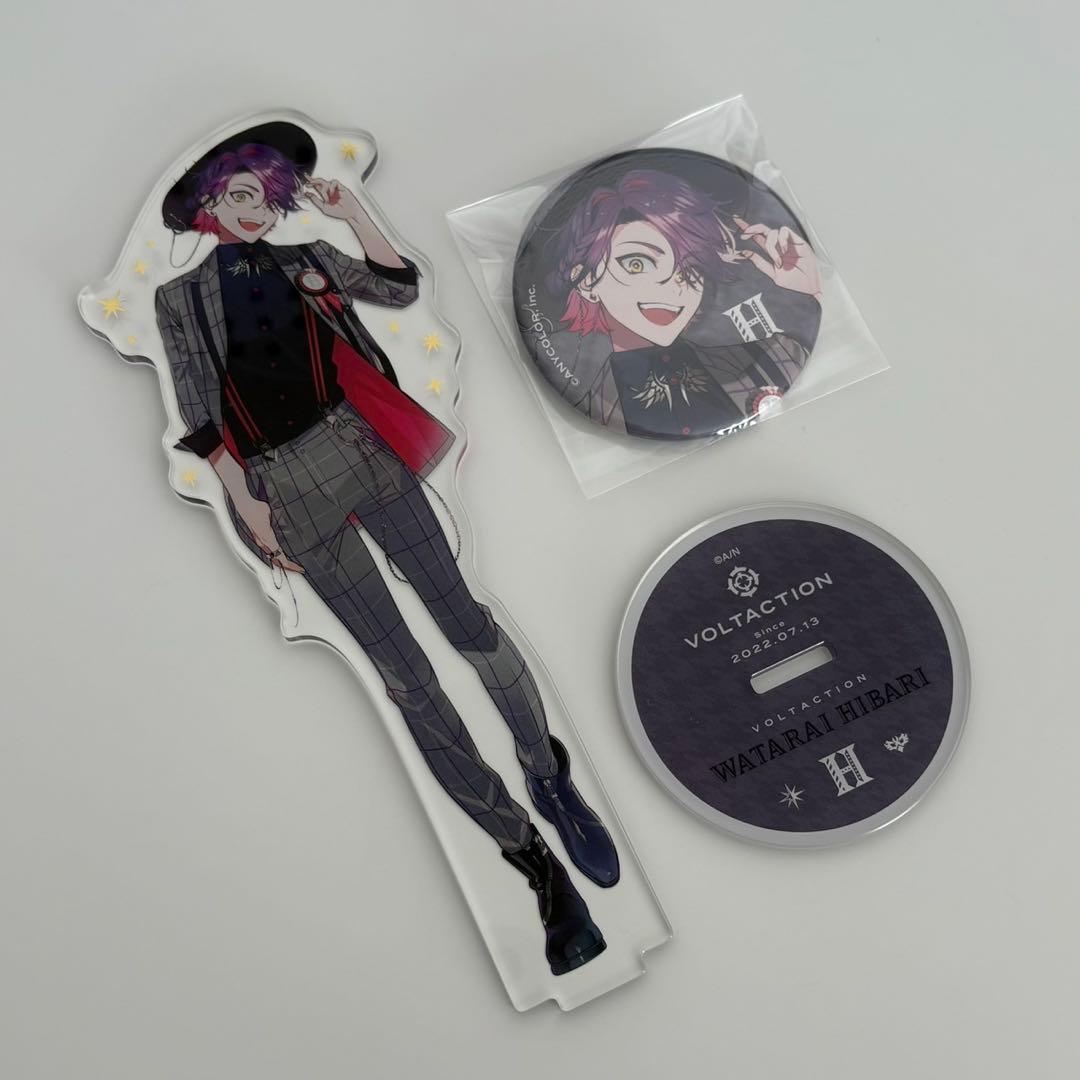 にじさんじ 渡会雲雀 ハーフアニバーサリー アクリルスタンド 缶バッジ