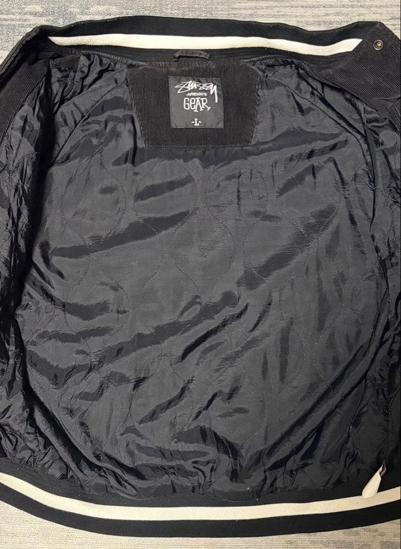 レア珍品】Stussy コーデュロイ スタジャン Lサイズ ブラック