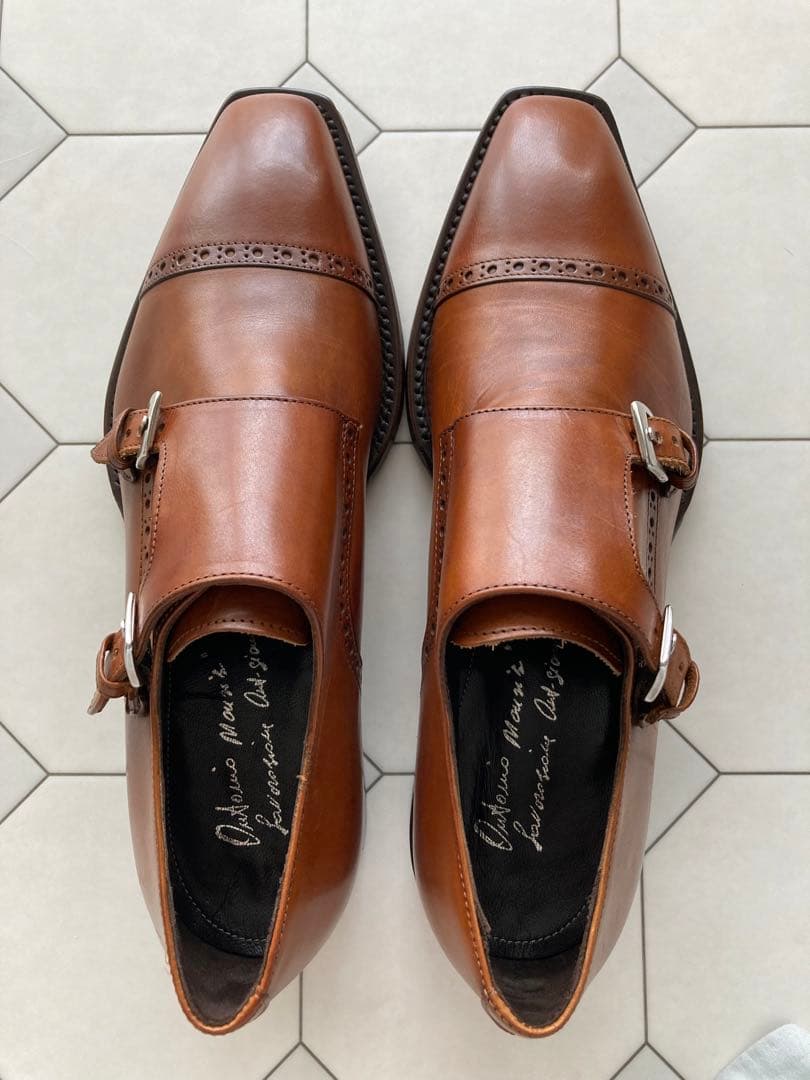ANTONIO MAURIZI ダブルモンクストラップ 革靴 サイズ391/2 - メルカリ
