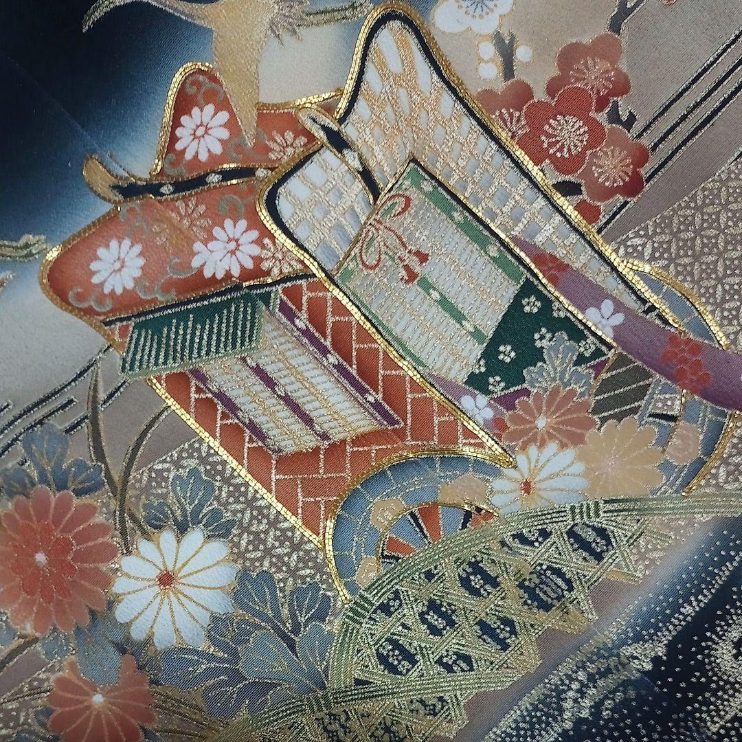D02限定価格！☆USED美品☆ 結婚式 金彩 豪華 黒留袖6点セット - メルカリ