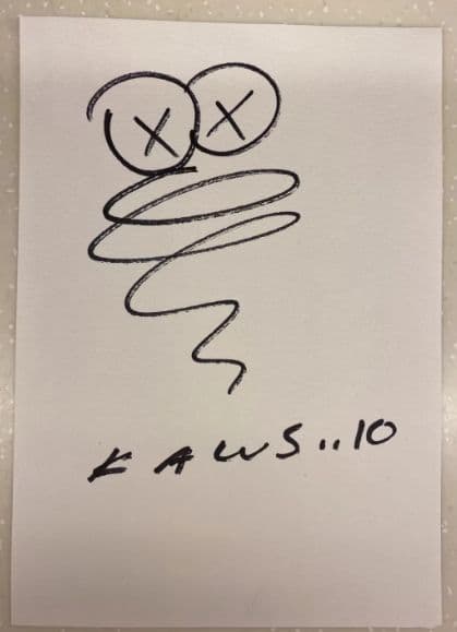 kawsの直筆の落書きです kawsの直筆の落書きです kawsの直筆の落書きです - メルカリ