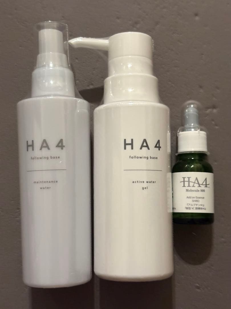 HA4 メンテナンスウォーター •アクティブウォーターゲル•アドオン