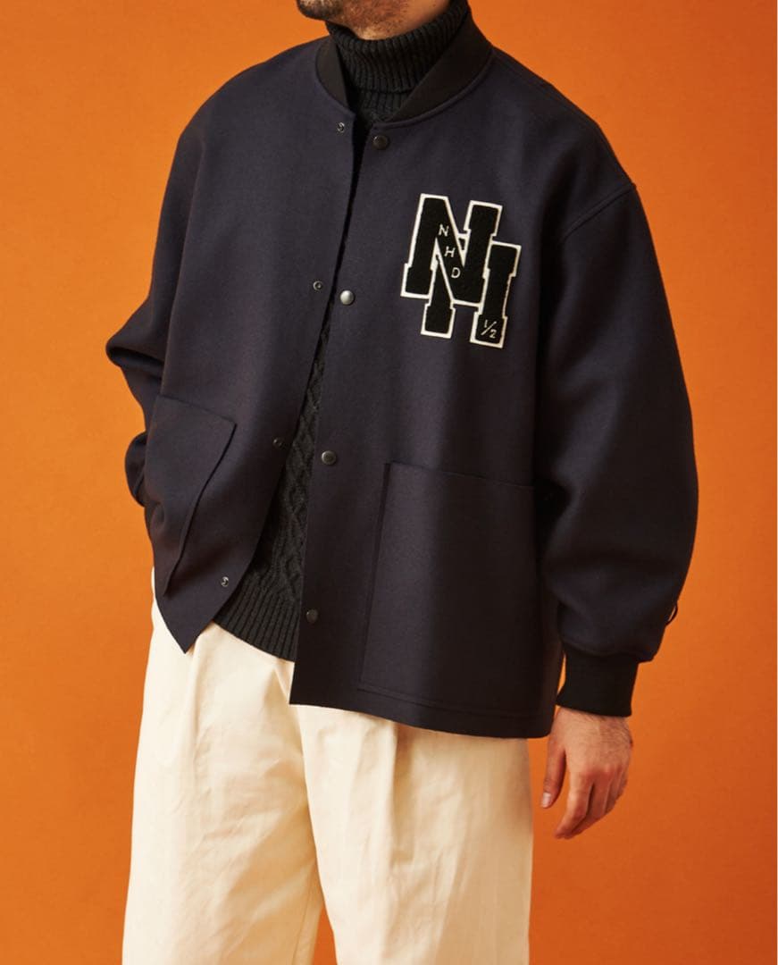 新品未使用 N.HOOLYWOOD 別注レタードメルトンスタジアムジャンパー