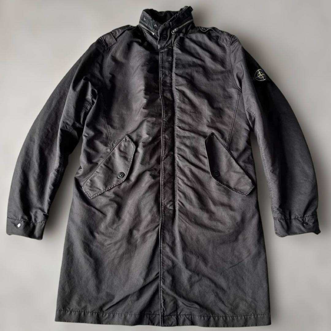 2009AW ストーンアイランド モッズコート ブラック モード 大きめM