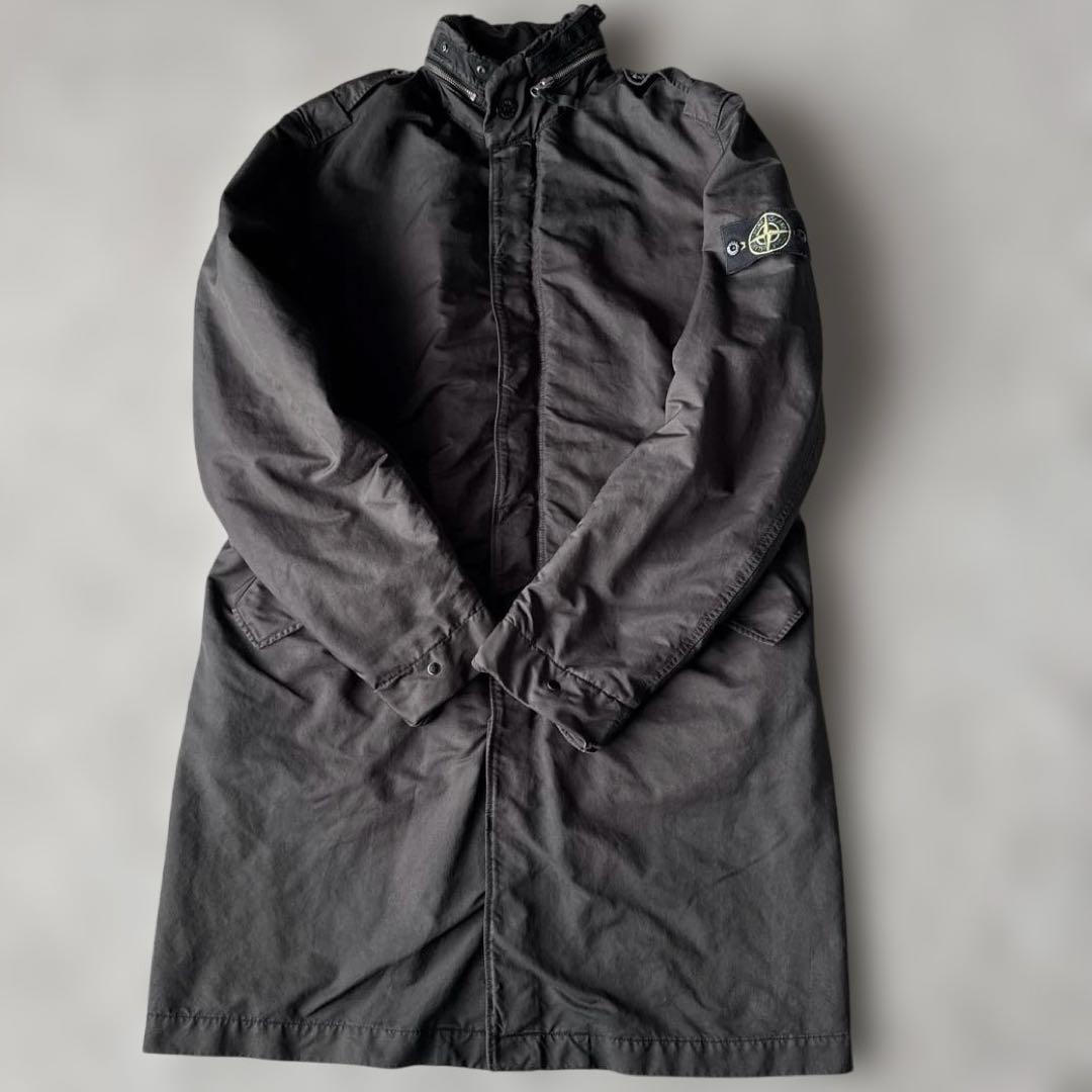 2009AW ストーンアイランド モッズコート ブラック モード 大きめM