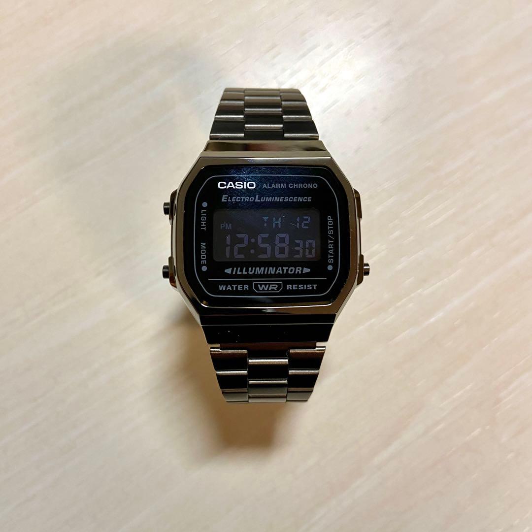 海外モデル】CASIO カシオ A168WGG-1B ガンメタ 試着のみ - メルカリ