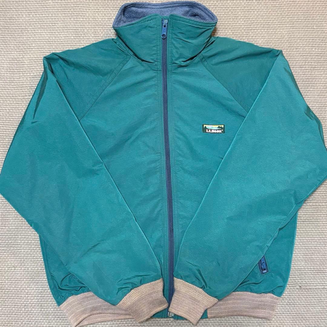 【極美品/USA製】90s L.L.Bean ウォームアップジャケット 緑 M
