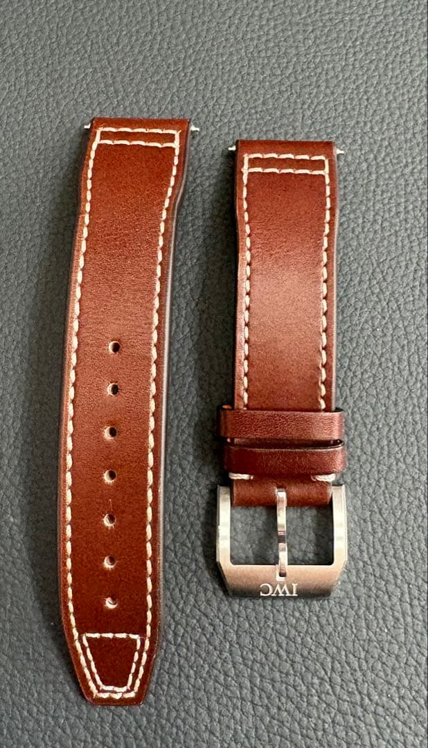 IWC 純正ブラウン レザーベルト 純正尾錠付きの通販｜www.reigneleven.com