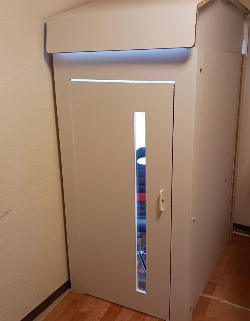 ワークボックス 　簡易個室　リモートワーク部屋　天井LEDライト付　引き取り限定 offer1999_mm00706