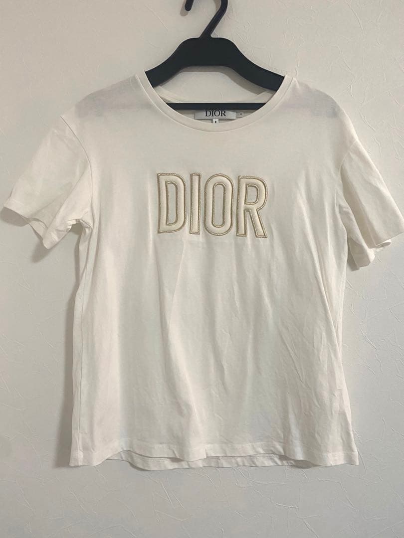 最終❗️Dior ディオール ロゴ ホワイト Tシャツ キッズ レディース 12