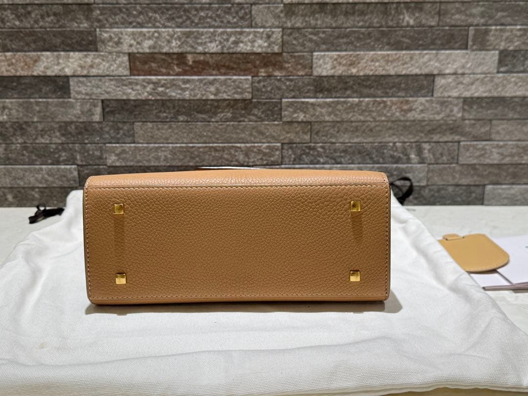 美品】【安心鑑定】デルヴォー タンペートPM クリスピーカーフ