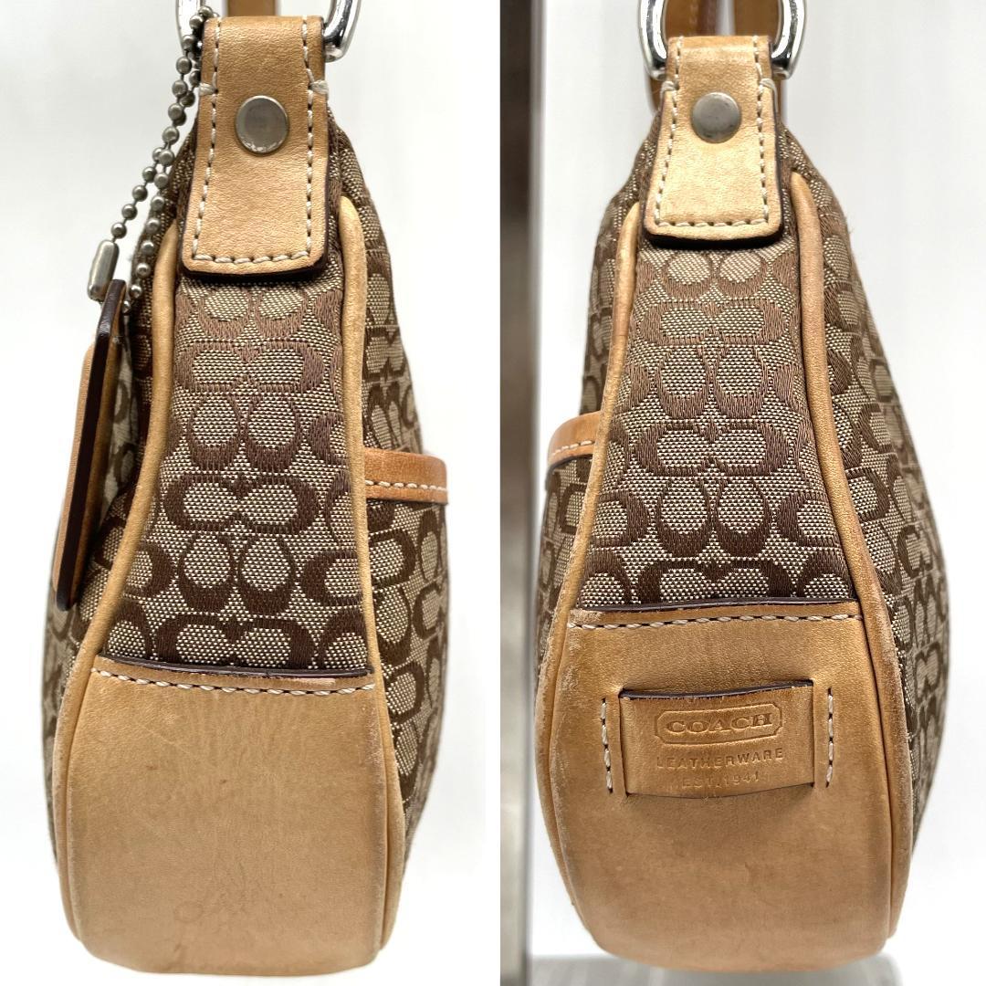 人気】コーチ ショルダーバッグ 三日月 ハーフムーン シグネチャー