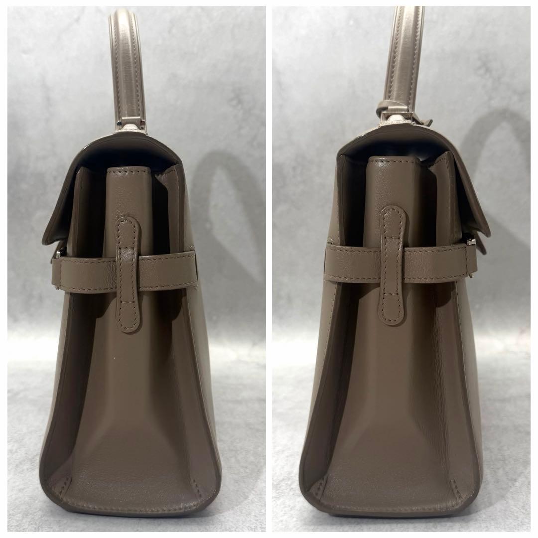 希少美品】DELVAUX タンペート MM ベージュ フラップ式ハンドバッグ