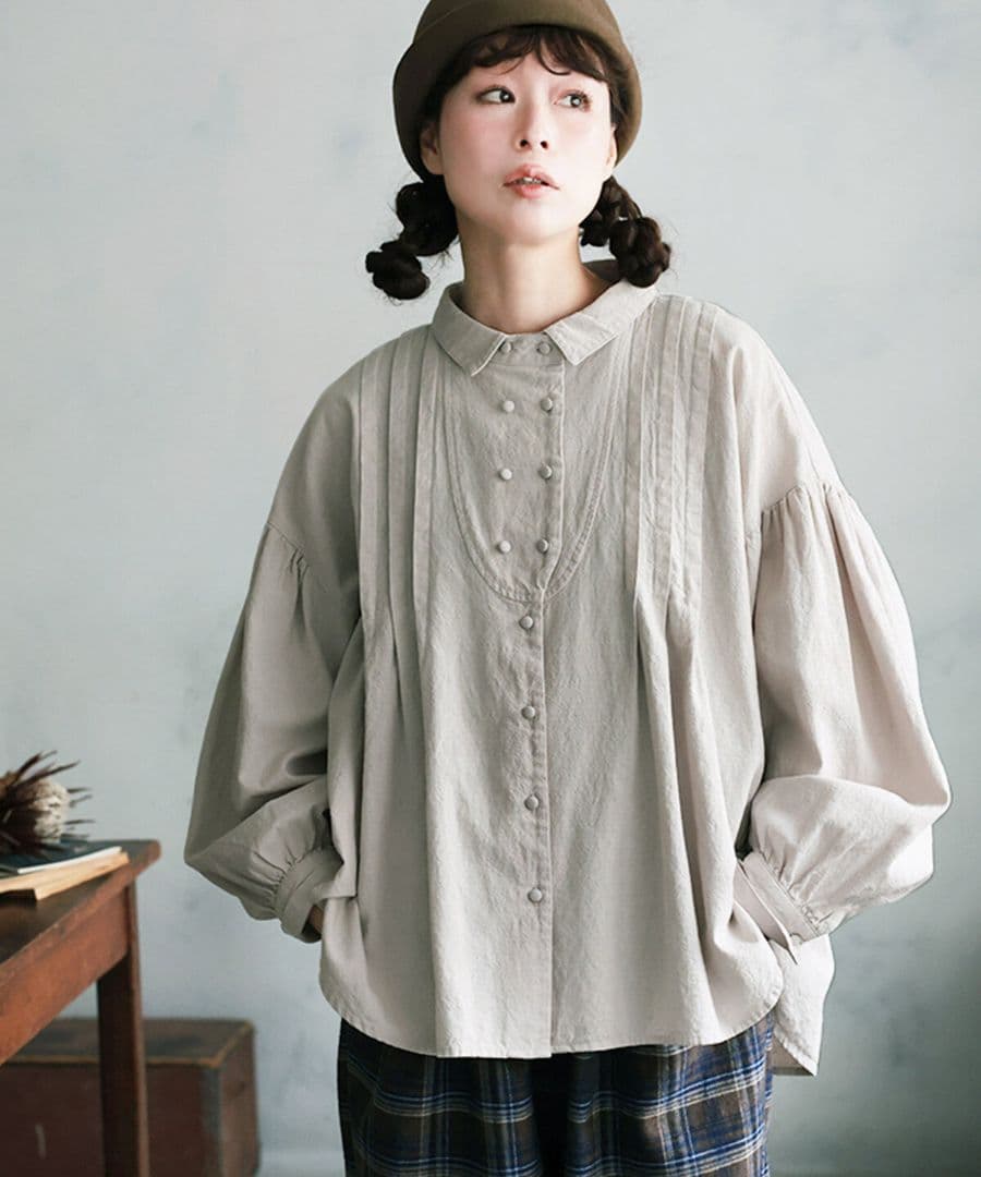 新品✨soulberry ブリードの森 マロンクリームのブラウス 楽天市場】ブリードの森 マロンクリームのブラウス M/L/LL/3L/4L/5L