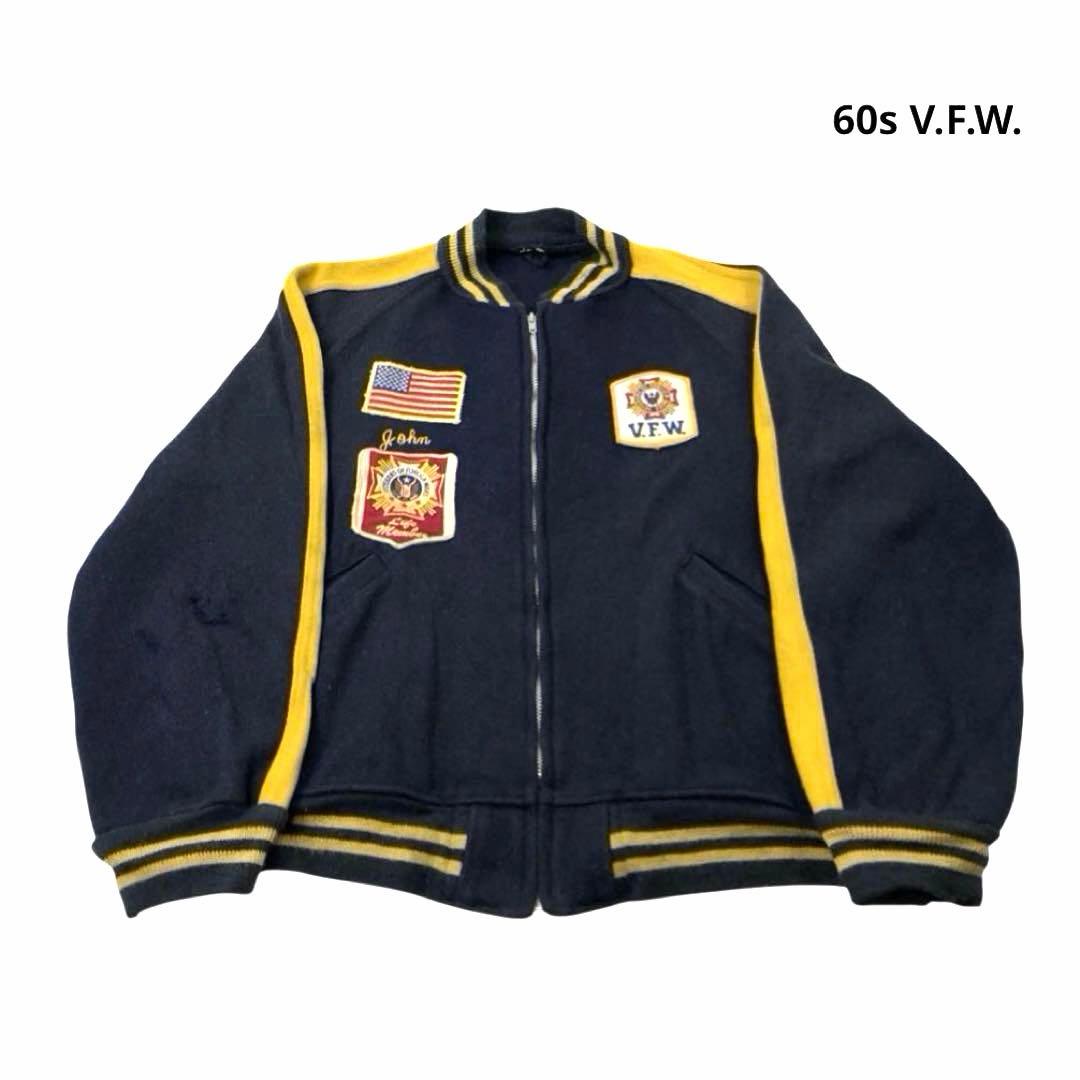 60s V.F.W.退役軍人会 スタジャン ヴィンテージ VFW ワッペン　XL 60s V.F.W.退役軍人会 スタジャン ヴィンテージ VFW ワッペン - メルカリ