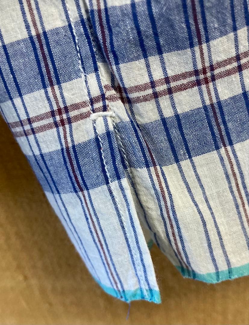 《美品★未使用》45rpm★2006年夏カタログ掲載★カディ格子柄シャツ