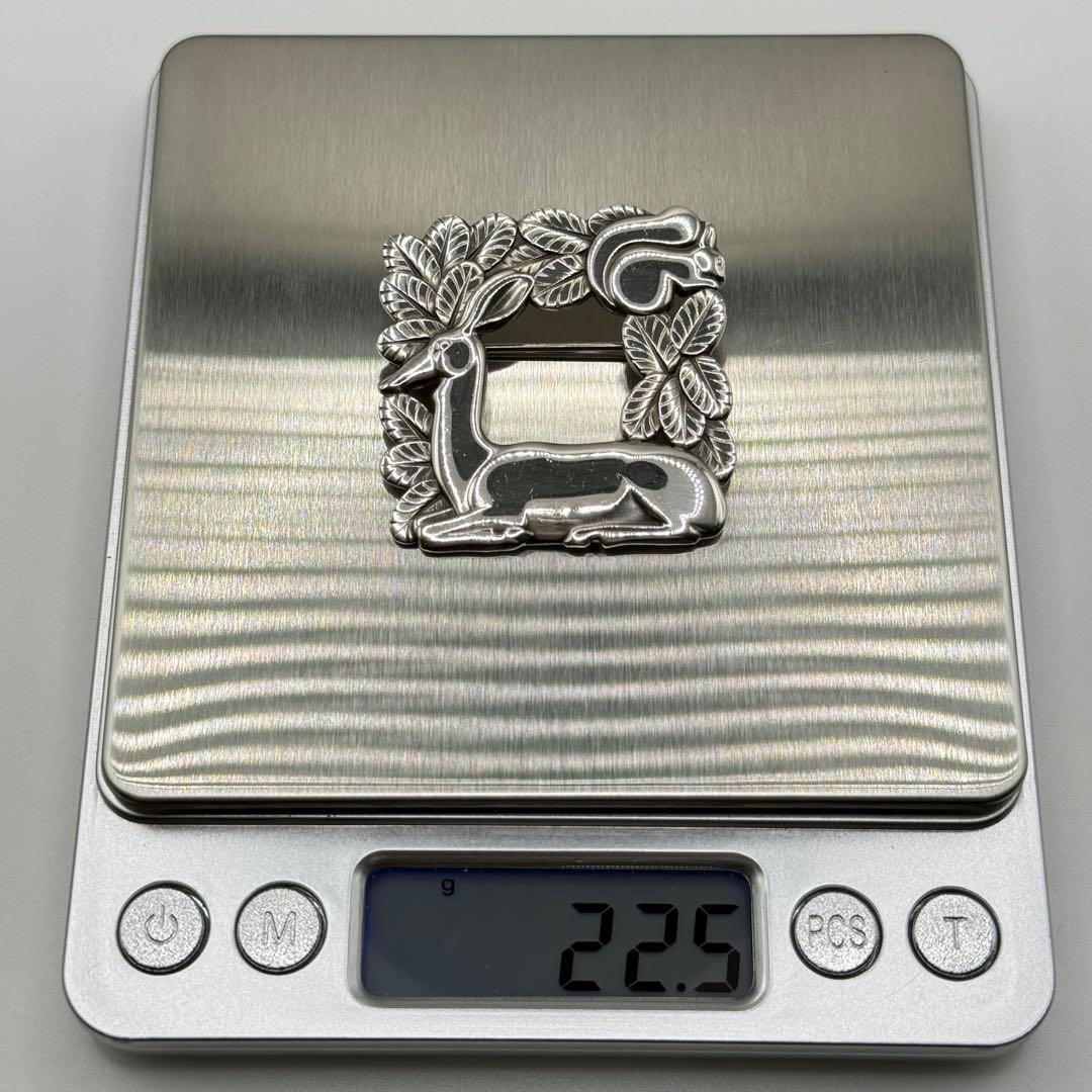 希少 ジョージジェンセン 318 ブローチ 鹿とリス ヴィンテージ - メルカリ