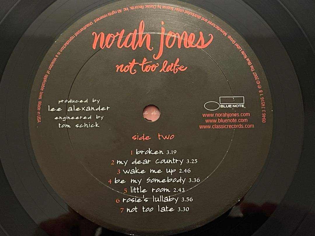 US盤 LP Norah Jones not too late アナログ盤 - メルカリ