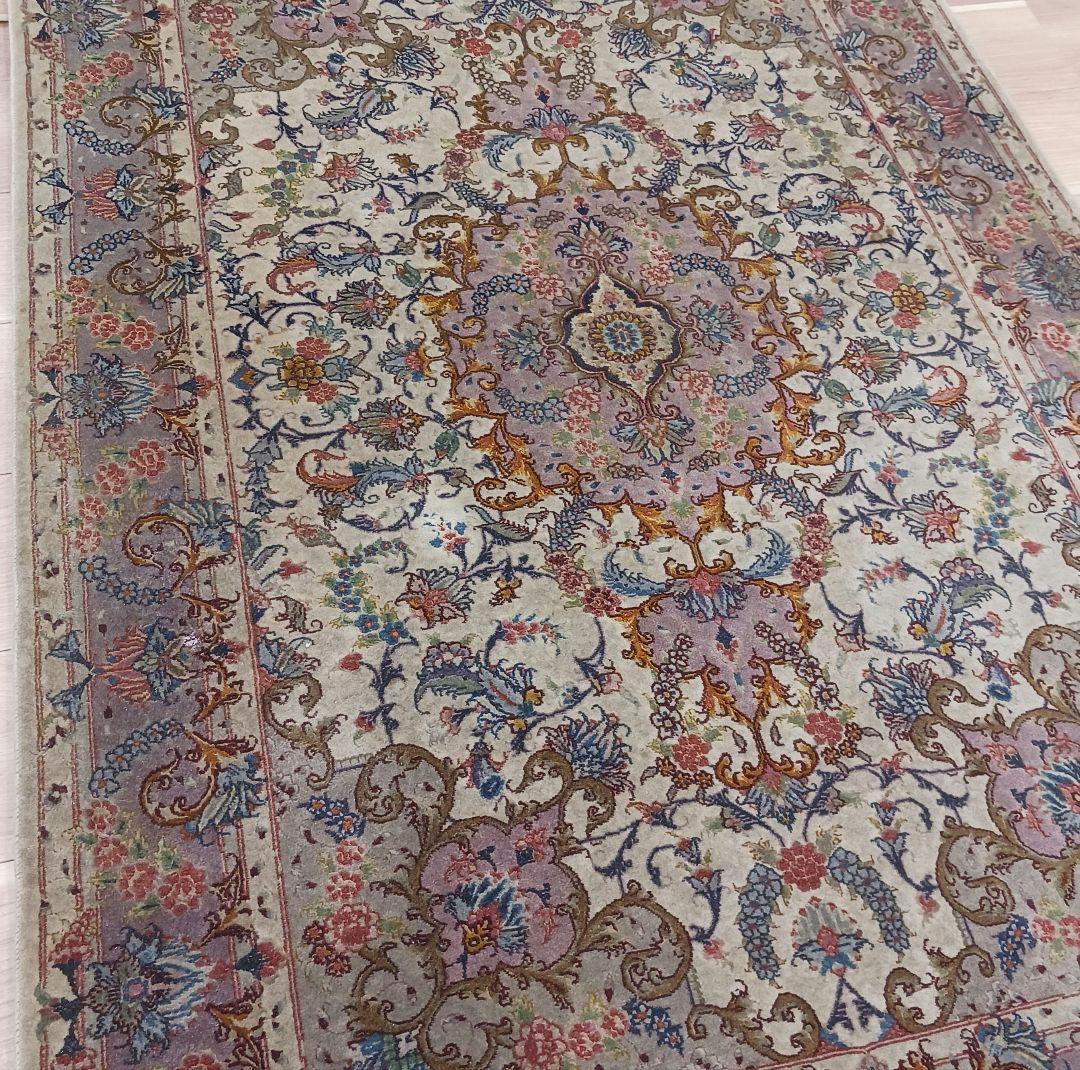 超大判157×269品メダリオン コーラルピンク ミルク トルコヴィンテージラグ