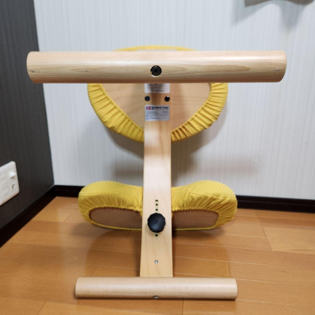 感動美品】Balans EASY バランスチェア イージー イエローカバー付き