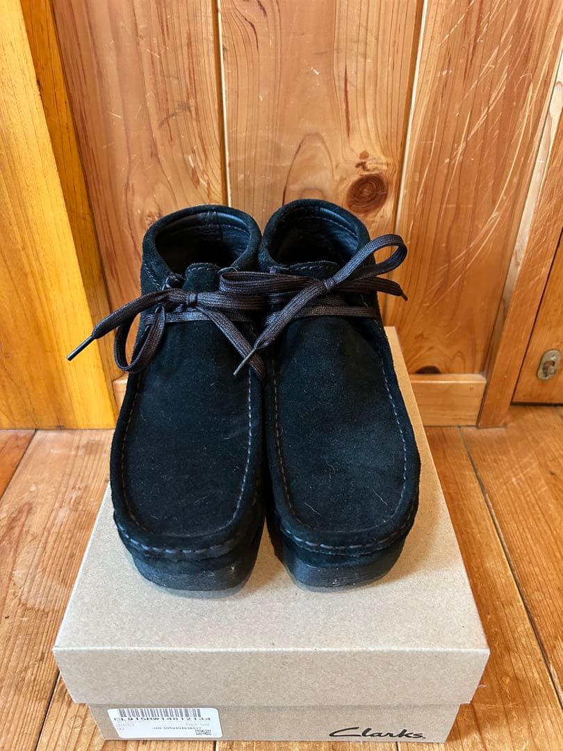 クラークス　ワラビー　ブラック uk5 24cm Clarks（クラークス） WALLABEE HIKER(ワラビー ハイカー) 26162335