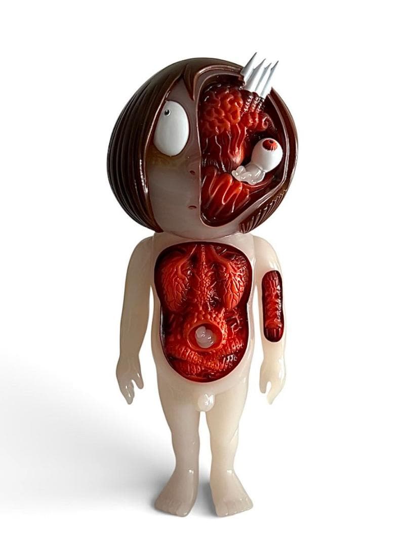 ロクでナシ玩具 鬼太郎大百科 鬼太郎解剖図 ソフビ サーマルカラー