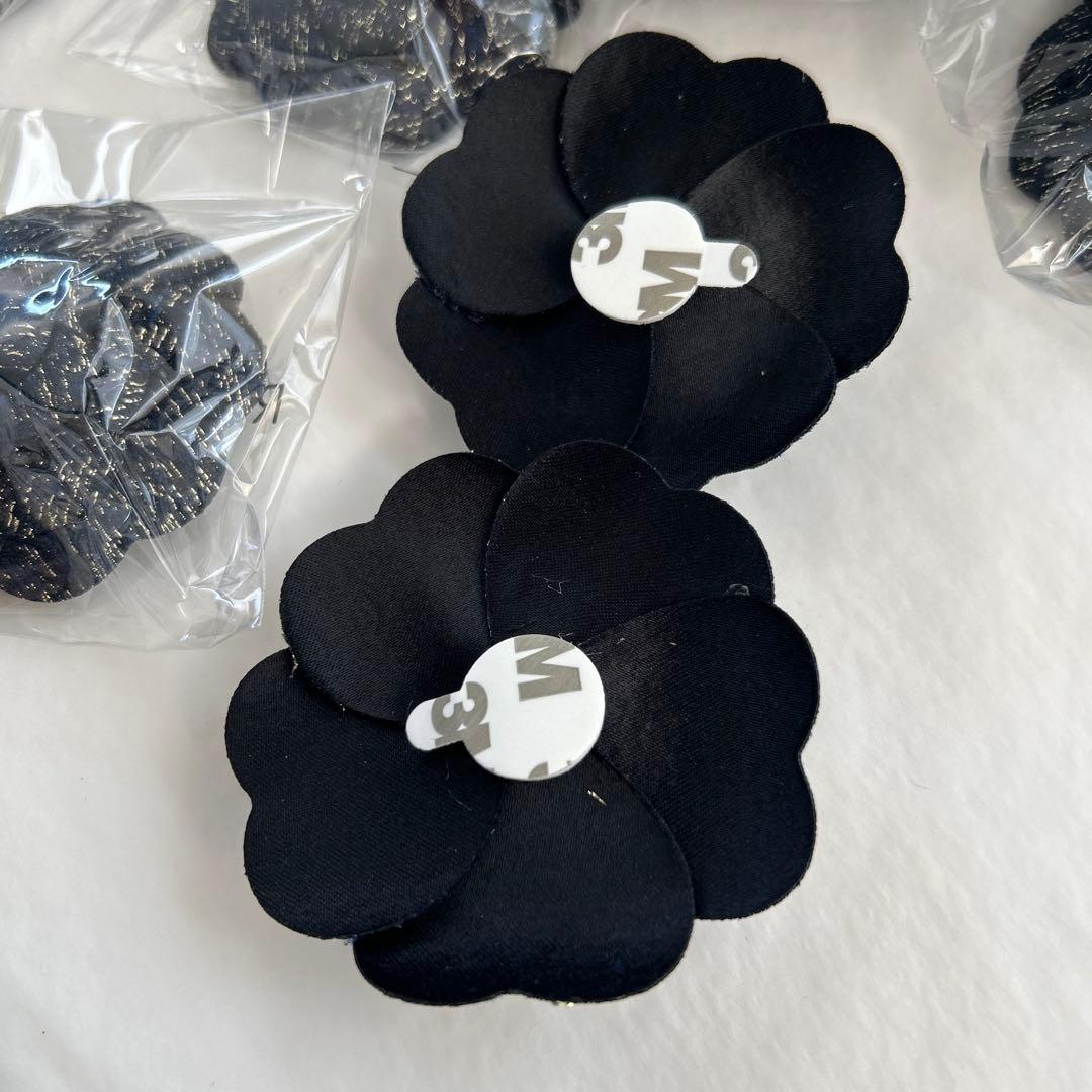 シャネル 2023ホリデー限定 立体カメリア ネイビーツイード 10枚