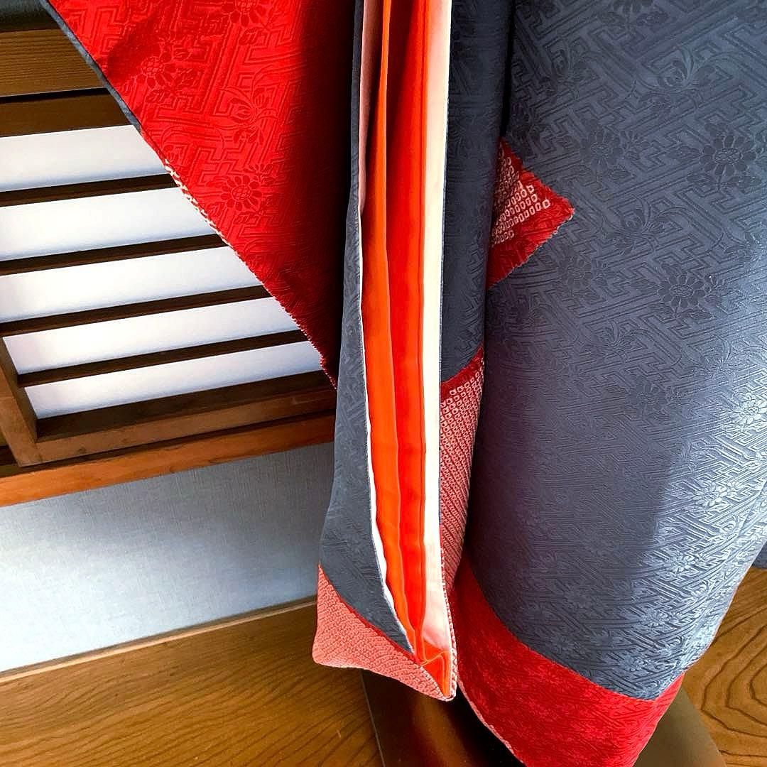 振袖フルセット 手染め 絞り 染分け 成人式振袖 振袖 裄丈69 赤 - メルカリ