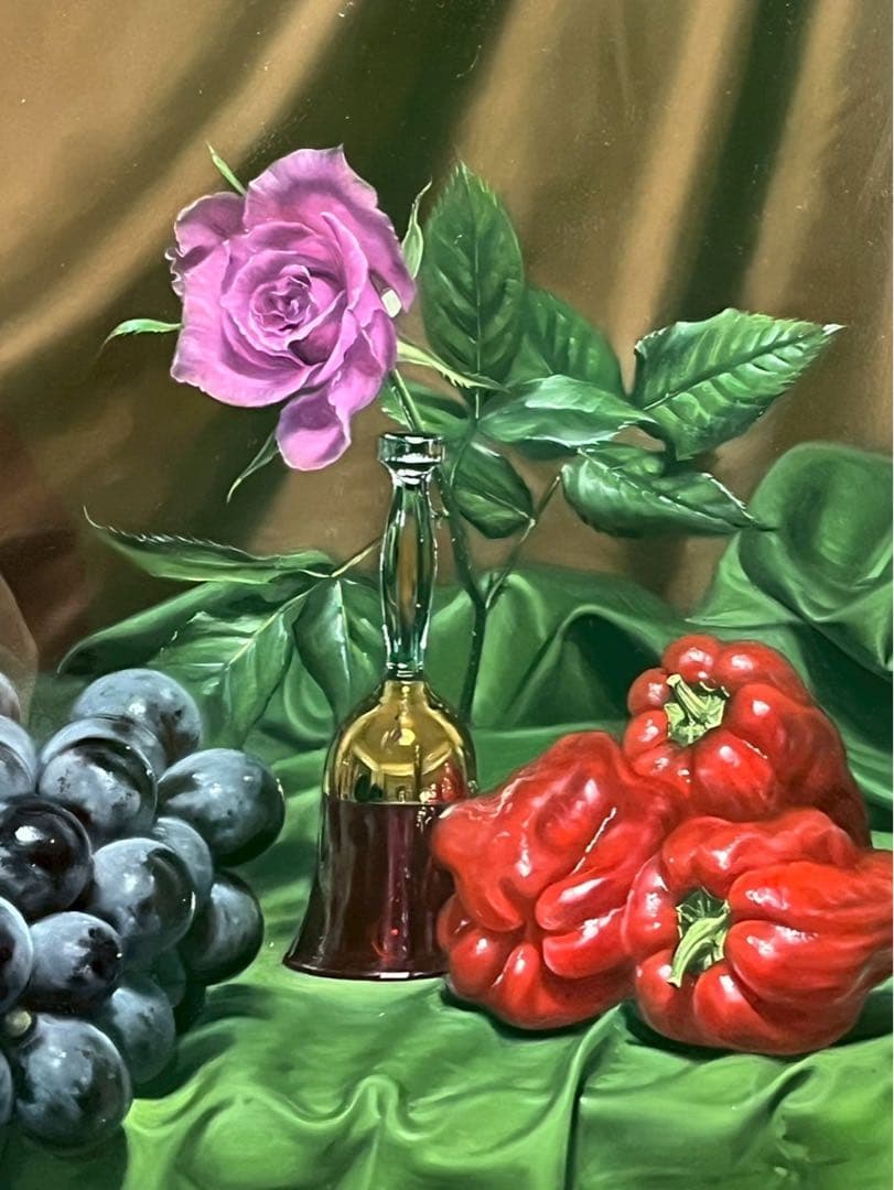 三嶋哲也「果実とバニティー」油彩画