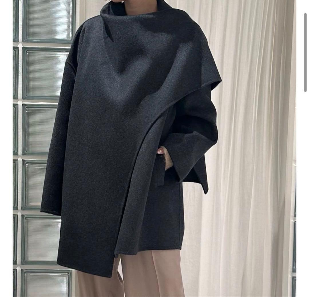 conte 辺見えみり リバーストールコート グレー - メルカリ