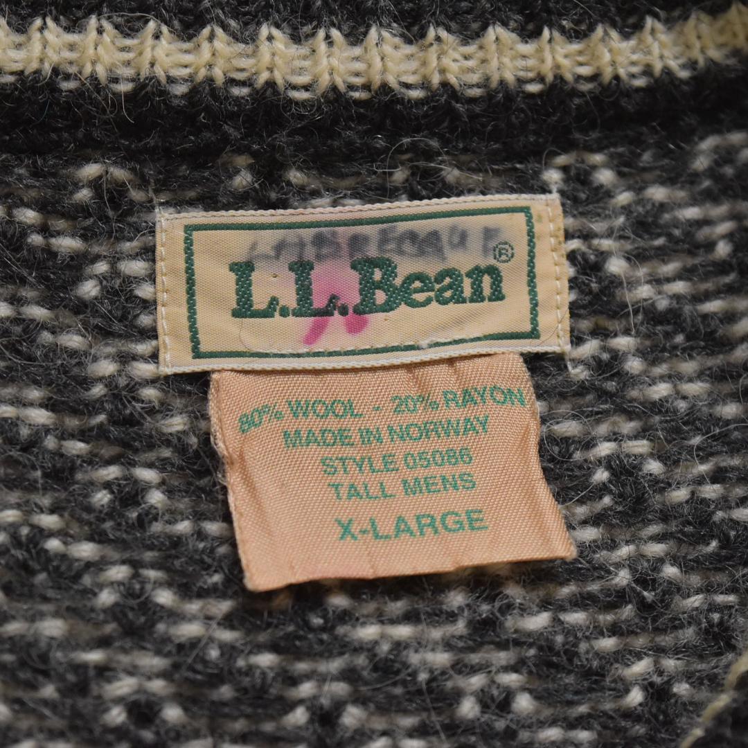 L.L.Bean ノルウェー製バーズアイニットセーター ホワイト