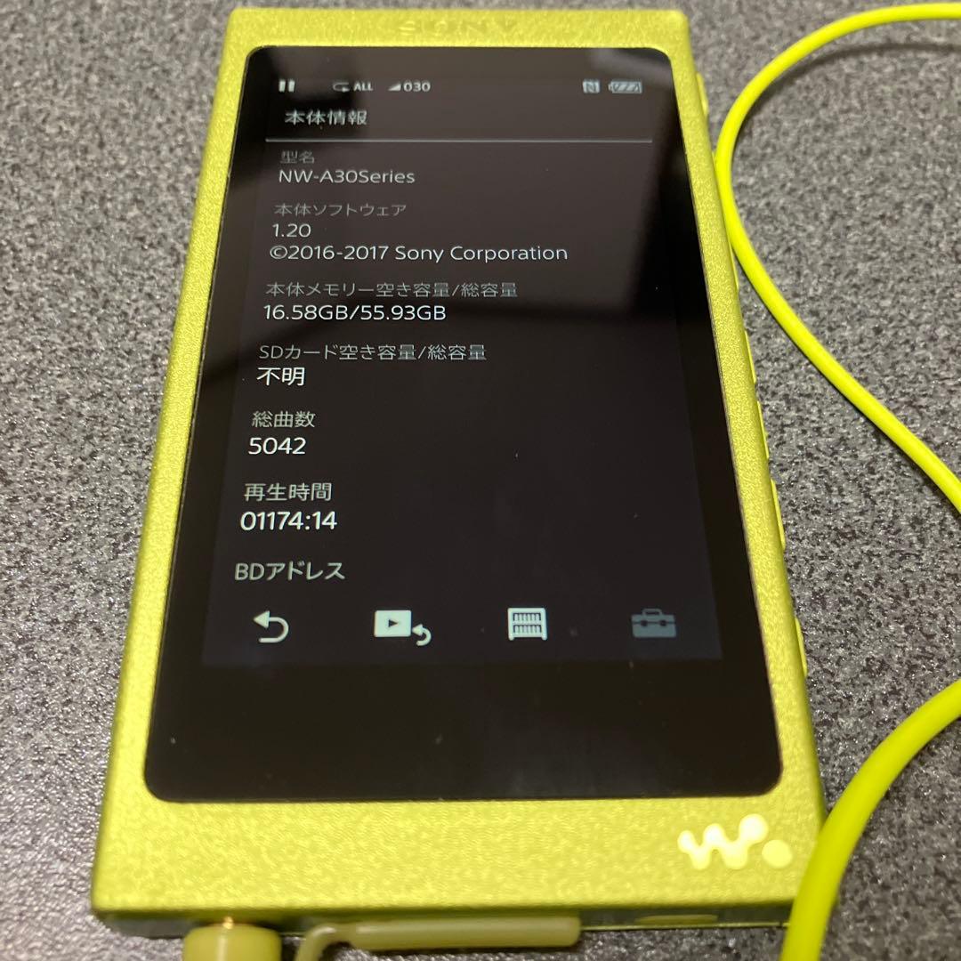 SONY】NW-A37HN（ライムイエロー 64GB）【箱付き】 - メルカリ