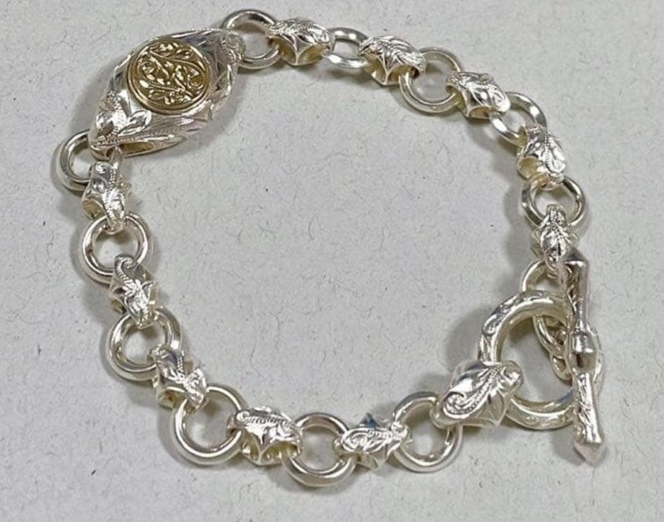 Maxi 14K Gold & Silver 925 チェーンブレスレット