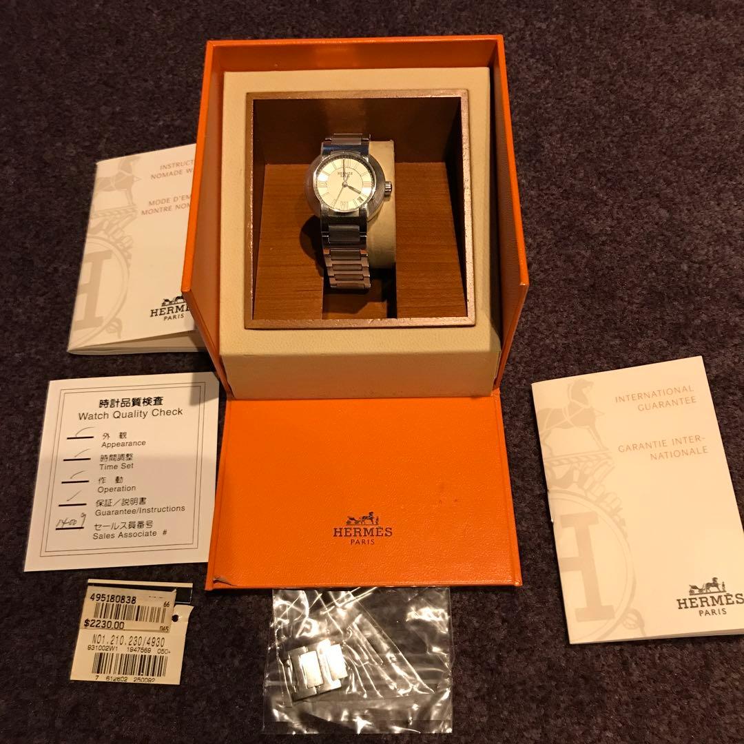 エルメス時計　ノマード　レディース　不動品 HERMES - エルメス ノマード 腕時計 NO1.210 シルバー文字盤