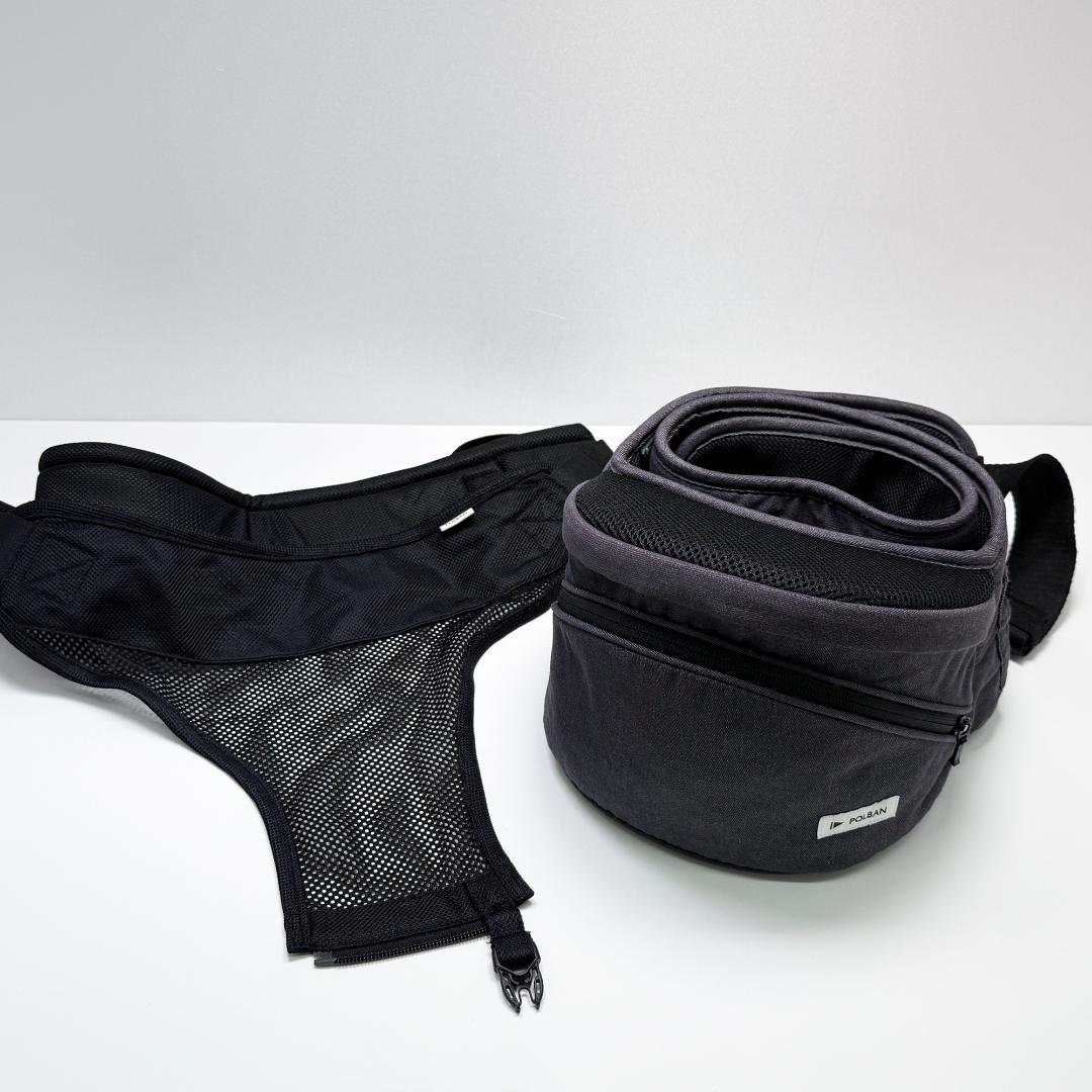 ポルバン ベーシック ヒップシート スチールグレー シングルショルダー 付き POLBAN BASIC(ポルバン ベーシック)のヒップシート スチールグレー