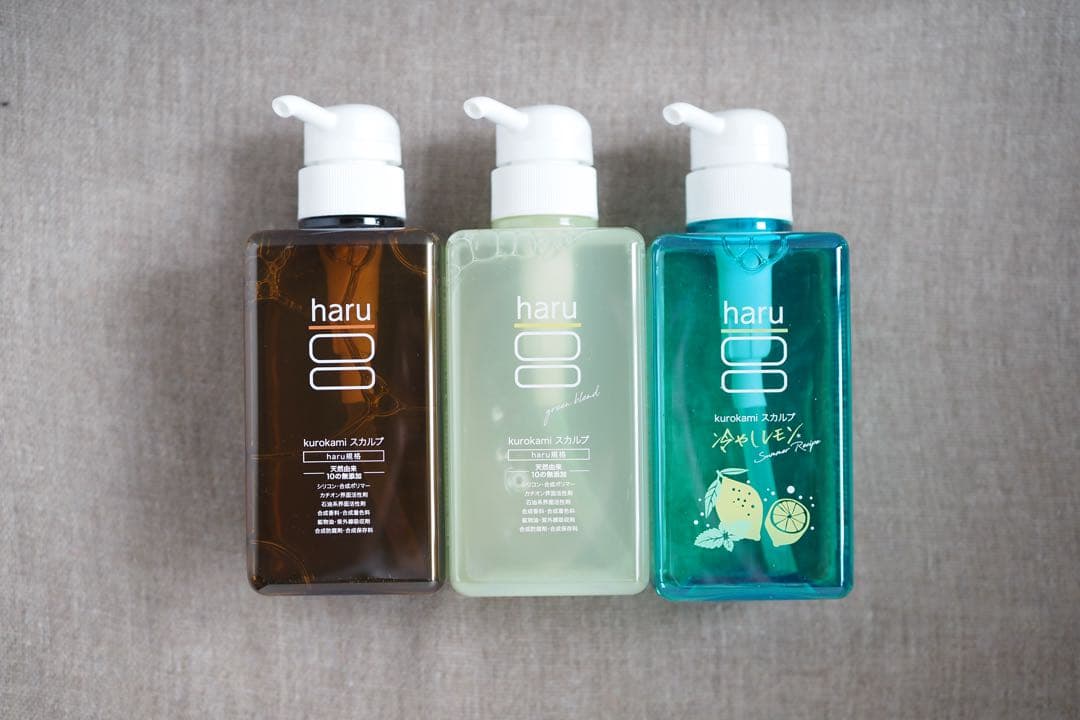 haru シャンプー 400ml×3本（オリジナル/グリーン/サマーレシピ） haruから夏限定シャンプー「kurokamiスカルプ サマーレシピ」登場