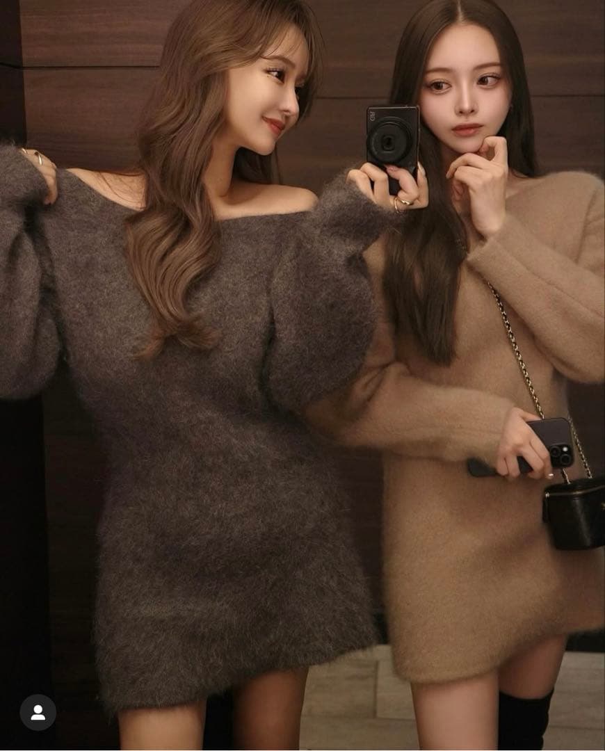 THE TOE ニットワンピース ベージュ - メルカリ